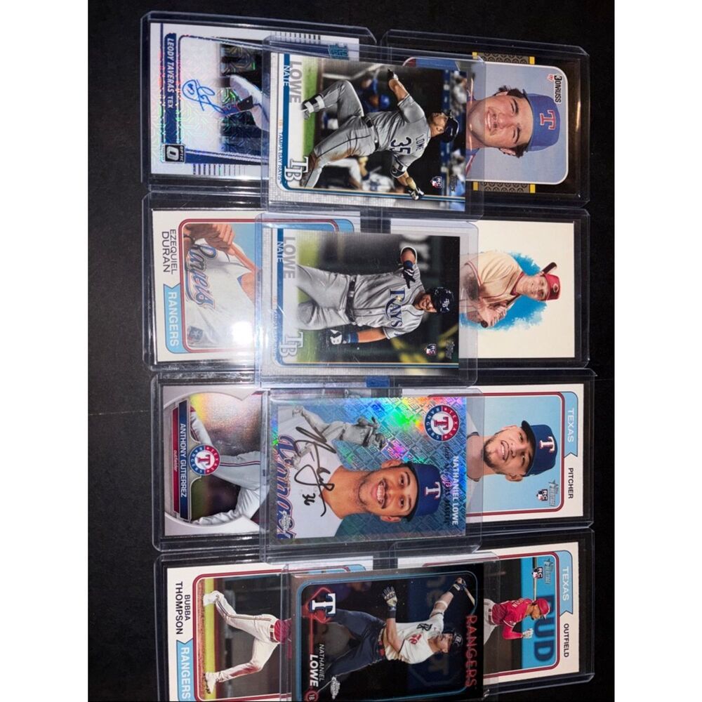 Topps Texas Rangers Multi-Color Baseball Card Lot - Blue, White, Silver